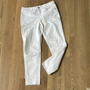 Ann Taylor White Ankle Cropped Jeans (J17)